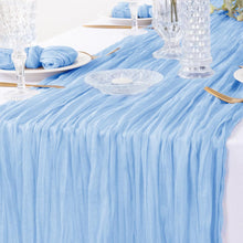 Load image into Gallery viewer, Voile Champray Table Runner Wedding Party Decoration Pleated Table Runner Tablecloth