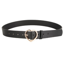Load image into Gallery viewer, Sweet Inlaid Pearl Peach Heart Buckle Dress Decoration Belt Cute Student Jeans Strap