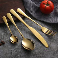 Load image into Gallery viewer, Stainless Steel Tableware Four Main Pieces Set Gift Box Wedding Gift Knife, Fork and Spoon 24-Piece Set