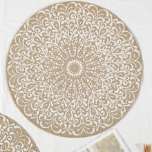 Load image into Gallery viewer, Round simple style natural color, evening placemat table mat coaster Japanese style, environmentally friendly fringed jute placemat
