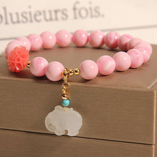 Load image into Gallery viewer, Queen Shell Bracelet Niche Design Hetian White Jade Elephant Pendant Bracelet Gifts for Girlfriend