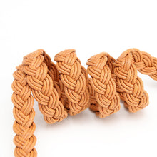 Load image into Gallery viewer, Woven Belt Pu Iron Button Fashionable All-Match Shirt Dress Decoration Belt