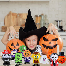 Load image into Gallery viewer, Halloween Wind-up Toy Suit Movable Winding with Eyes Jumping Ghost Tooth Witch Witch Gift