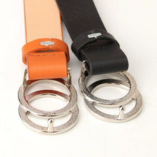 Load image into Gallery viewer, Women's Cross-Border Trendy Double Ring Buckle Belt Fashionable Simple Women's Ins Style Wide Belt