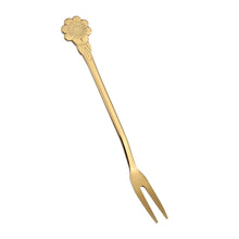 Load image into Gallery viewer, Q Stainless Steel Creative Fruit Fork Two-Tooth Fork Dessert Fork Household Fruit Toothpick Cake Fork