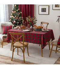 Load image into Gallery viewer, Christmas Holiday Tablecloth Red Plaid Table Cloth Living Room Decoration Tea Table Cloth Table Mat Rectangular Tablecloth