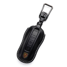 Load image into Gallery viewer, For Porsche Cayenne Taycan Key Cover Panamera Macan718/911 Car Key Protective Shell Genuine Leather Bag