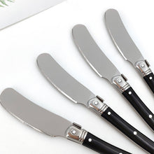 Load image into Gallery viewer, Stainless Steel Cream Knife Black Plastic Handle Butter Knife Western Tableware Small Jam Knife
