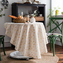 Load image into Gallery viewer, Cotton Linen Tablecloth Green Pine Branch Printed Tablecloth Korean Napkin Printed Coffee Table Cloth