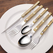 Load image into Gallery viewer, 4pcs/Set 304 Stainless Steel Knife, Fork and Spoon Tableware Suit Household Western Food Knife, Fork and Spoon Tableware Suit
