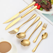 Load image into Gallery viewer, Baike Steak Knife Thick 081 Series Stainless Steel Western Food Knife, Fork and Spoon Suit Dessert Fork Spoon