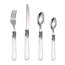 Load image into Gallery viewer, Retro Tableware Knife Fork Spoon Acrylic Handle Festival Family Party Tableware Suit