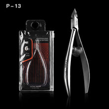 Load image into Gallery viewer, Manicurist Use Manicure Implement Cuticle Nipper Professional Exfoliating Repair Barbed Sharp Knife Edge Double Fork Dead Skin Clipper P-13