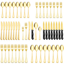 Load image into Gallery viewer, Stainless Steel Tableware Set for 8 People 48-Piece Set Western Food/Steak Knife, Fork and Spoon Six Components