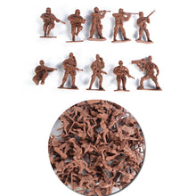 Load image into Gallery viewer, World War II soldier model 100 5CM soldier 10 styles, military soldier model nostalgic toy soldier
