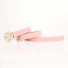 Load image into Gallery viewer, Fashion Trend round Pearl Pin Buckle Highlight Temperament Noble Belt