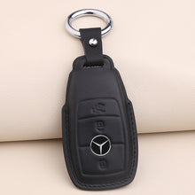 Load image into Gallery viewer, For 21 Mercedes-Benz New E-Class Key Cover E200l C260l A200l S-Class GLC Leather Keychain