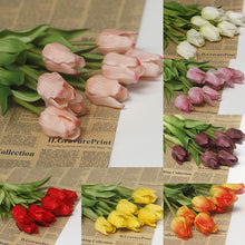 Load image into Gallery viewer, 5PCs PE Feel Tulip Artificial Flowers Desktop Simulation Flower