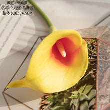 Load image into Gallery viewer, 10PCs Pu Mini Common Calla Artificial Flower Suitable for Wedding Bouquet Holder Decoration Artificial Flowers