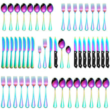Load image into Gallery viewer, Stainless Steel Tableware Set for 8 People 48-Piece Set Western Food/Steak Knife, Fork and Spoon Six Components