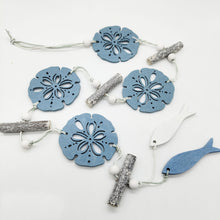 Load image into Gallery viewer, Blue Ocean Wooden Ornaments Creative Mediterranean Style Home Decoration Starfish Scallop Pendant