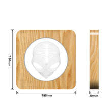Load image into Gallery viewer, Alien UFO 3D Modeling Wooden Lamp Acrylic USB Light Crafts