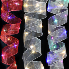 Load image into Gallery viewer, 5cm Christmas Tree Luminous Ribbon LED Lighting Chain Christmas Decorations