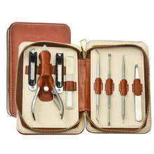 Load image into Gallery viewer, RAUSCH Stainless Steel Manicure Implement Nail Clippers Set Manicure Set 8-Piece Set