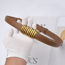 Load image into Gallery viewer, Small Waist Seal Women's Leather Belt Outer Wear Decoration with Skirt Pant Belt