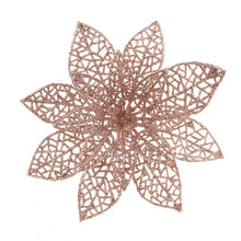 Load image into Gallery viewer, 12pcs/Set Christmas Tree Decorative Flowers Double-Layer Hollow Artificial Flowers