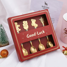 Load image into Gallery viewer, Small Spoon Snowman Spoon Nordic Style Tableware Gift Spoon Gift Box Christmas Gift Box