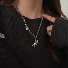 Load image into Gallery viewer, Titanium Steel Double-Layer Necklace Women's All-Matching Graceful Sweater Chain Design Sense Advanced Clavicle Chain