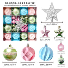 Load image into Gallery viewer, Christmas decoration 6cm electroplated ball plastic ball special-shaped painted Christmas ball gift Christmas tree pendant