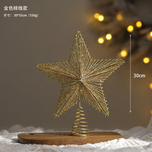 Load image into Gallery viewer, Christmas Tree Top Five-Pointed Star Christmas Decorations with Lights Christmas Decorations