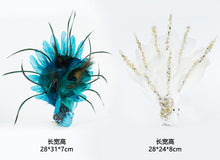 Load image into Gallery viewer, Christmas Tree Pendant Simulation Three-Dimensional Feather Peacock DIY Accessories