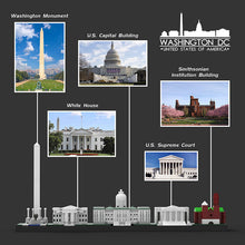 Load image into Gallery viewer, MOC-50791 Street View Architecture Washington DC Skyline Building Blocks Ornaments Children's Toys Assembling Building Blocks