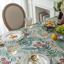 Load image into Gallery viewer, Green Plant Tablecloth American Retro Bamboo Linen Tassel Tablecloth Rectangular Tablecloth