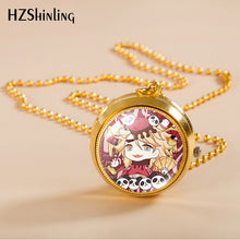 Load image into Gallery viewer, Rotating Pocket Watch Pocket Watch Male and Female Students Ornament Two-Dimensional Animation Necklace Pocket Watch