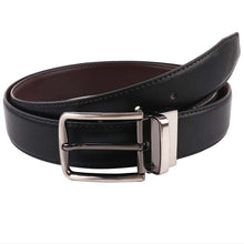 Load image into Gallery viewer, Convenient Rotating Pin Buckle Pu Belt Men's Business Litchi Pattern Two-Color Belt