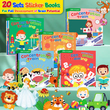Load image into Gallery viewer, 20 Volumes Sticker Book Concentration Potential Development Stickers Children Enlightenment Baby Books for Early Education
