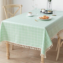 Load image into Gallery viewer, Rectangular Tablecloth Cotton Linen Tablecloth Waterproof and Oil-Proof Tablecloth Lace Design