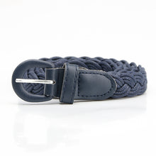 Load image into Gallery viewer, Woven Belt Pu Iron Button Fashionable All-Match Shirt Dress Decoration Belt
