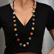 Load image into Gallery viewer, Colorful Simple Flat Beads Long Necklace Personalized Women's Necklace Accessories