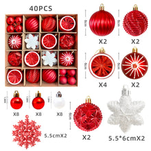 Load image into Gallery viewer, Christmas decoration 6cm electroplated ball plastic ball special-shaped painted Christmas ball gift Christmas tree pendant