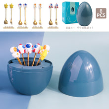 Load image into Gallery viewer, Cute Doll Fruit Fork Children's Holiday Gifts Small Mood Egg Tableware Set