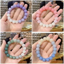 Load image into Gallery viewer, Bracelet Buddha Beads Ice Transparent White Jade Color Pliable Temperament Gradient Color Hand Toy Female Couple Men Whole Children's Bracelet