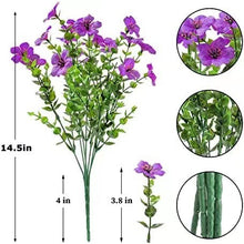 Load image into Gallery viewer, Artificial Flowers Violet Seven-Fork Spring Grass Flower Suitable for Indoor and Outdoor Simulation Green Plant Bouquet