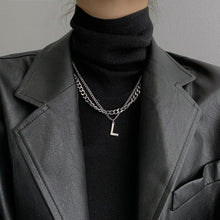 Load image into Gallery viewer, Titanium Steel Black Love Pendant Necklace Jewelry Pendant Set Decorative Jewelry