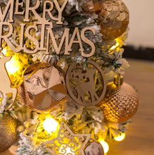 Load image into Gallery viewer, 45cm White Snow Spray Christmas Tree Desktop with Lights Christmas Decorations