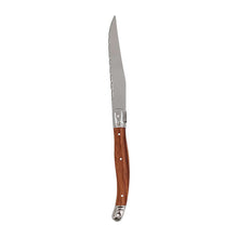 Load image into Gallery viewer, Spot Stainless Steel Steak Knife and Fork with Wood Grain Plastic Handle Steak Knife